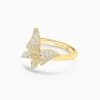 Hot Musson White Butterfly Diamond Ring - Medio