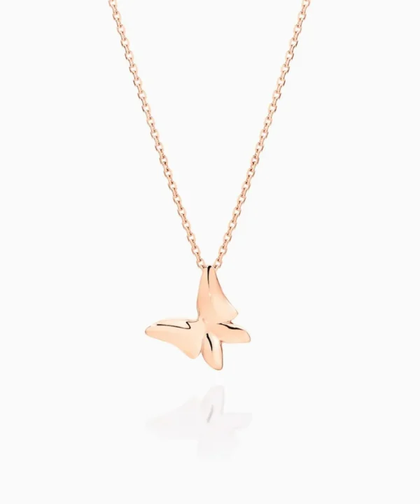 Fashion Musson White Butterfly Necklace - Medio