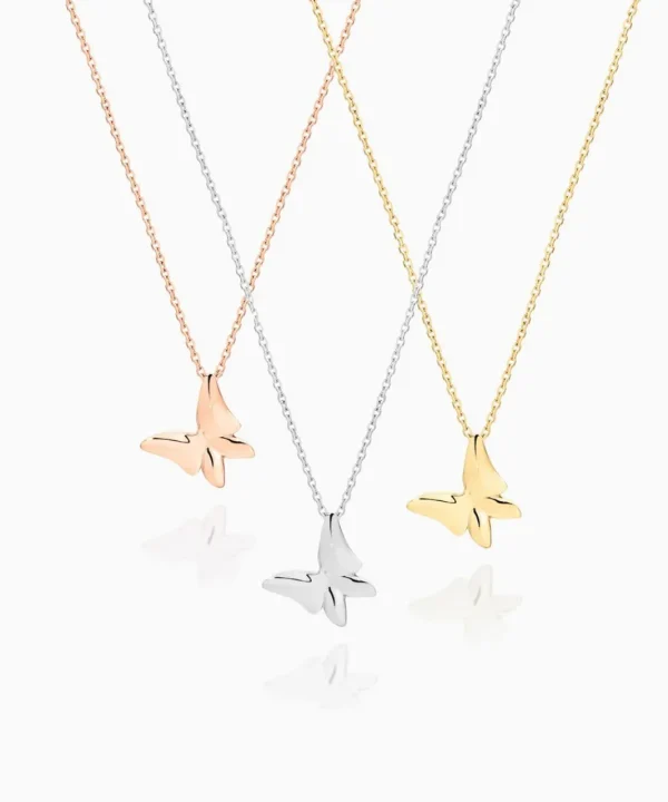 Cheap Musson White Butterfly Necklace - Medio