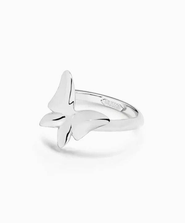 Outlet Musson White Butterfly Ring - Medio