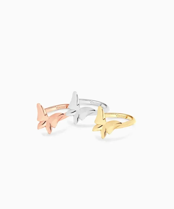 Outlet Musson White Butterfly Ring - Medio